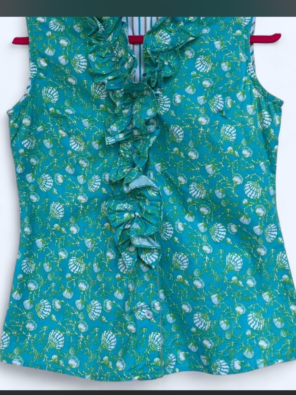 Tizzie Ruffle button down top - Picture 5 of 6